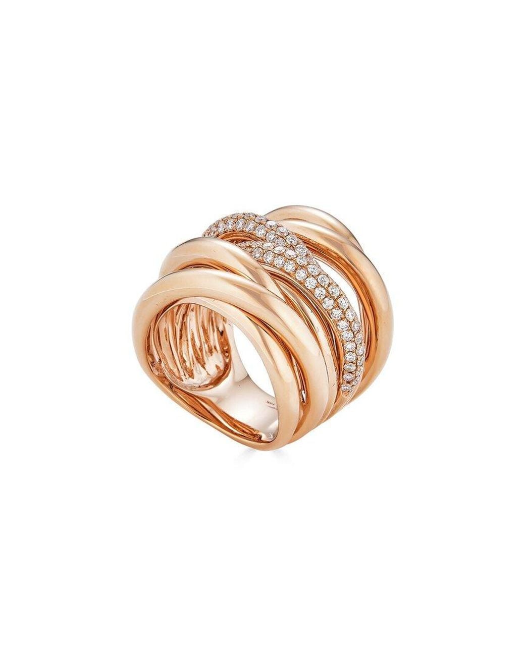 Diana M White Fine Jewelry 18K Rose 0.97 Ct. Tw. Diamond Ring