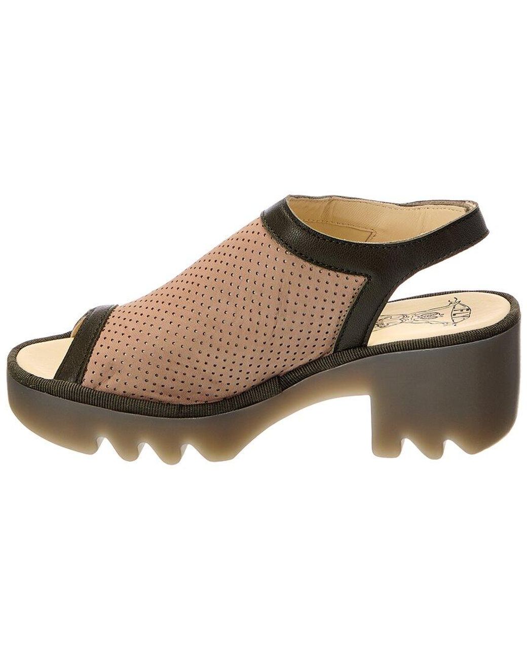 Fly London Brown Leather Sandal