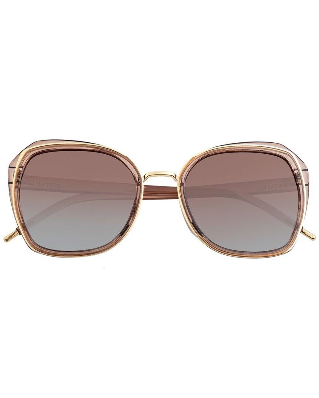 Bertha Brown Jade 58Mm Polarized Sunglasses