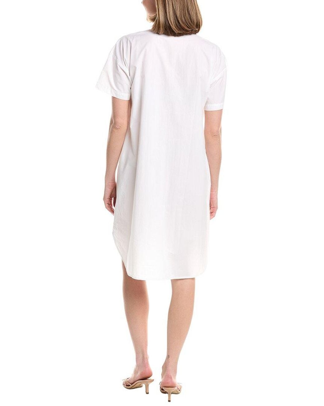 Eileen Fisher White Classic Collar Dress
