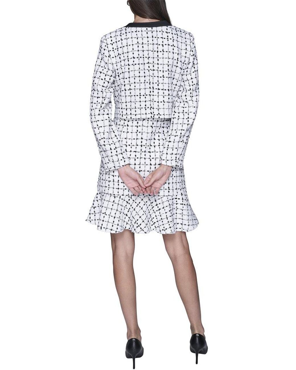Karl Lagerfeld White Tweed Jacket