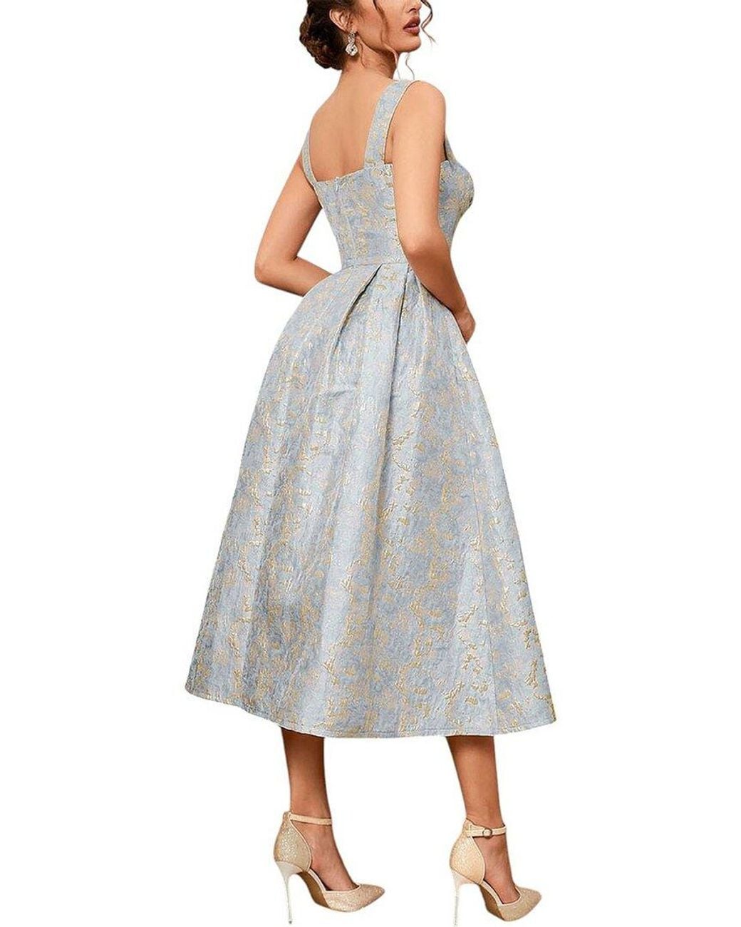 LOEY Gray Midi Dress
