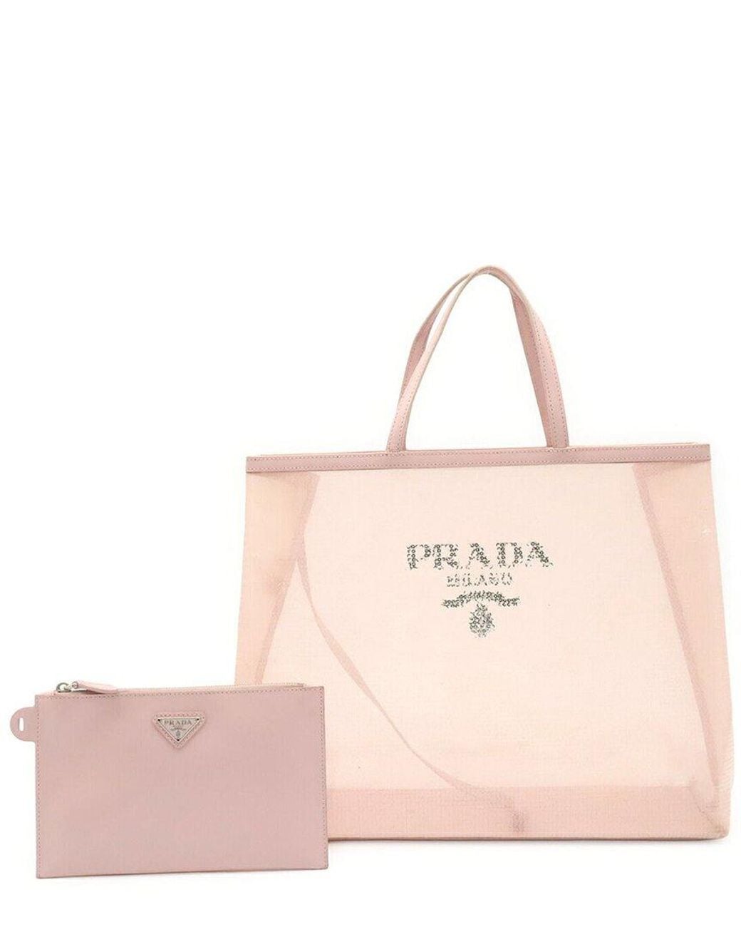 Prada Pink Mesh Sequin Tote (Authentic Pre-Loved)