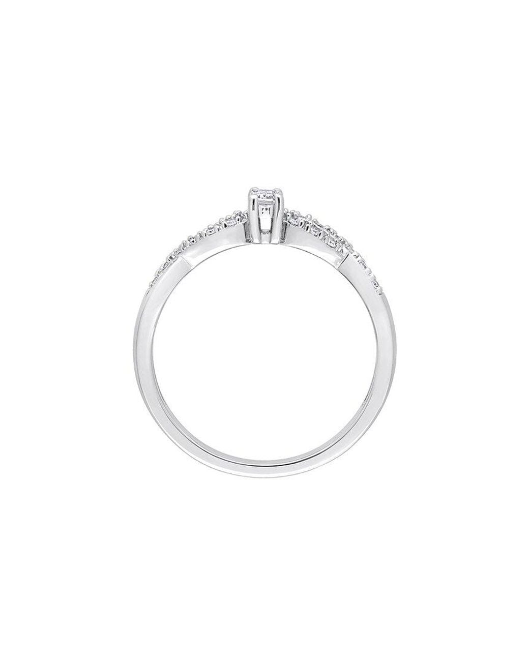 Rina Limor White 0.29 Ct. Tw. Diamond & Lab-Grown Created Sapphire Infinity Ring
