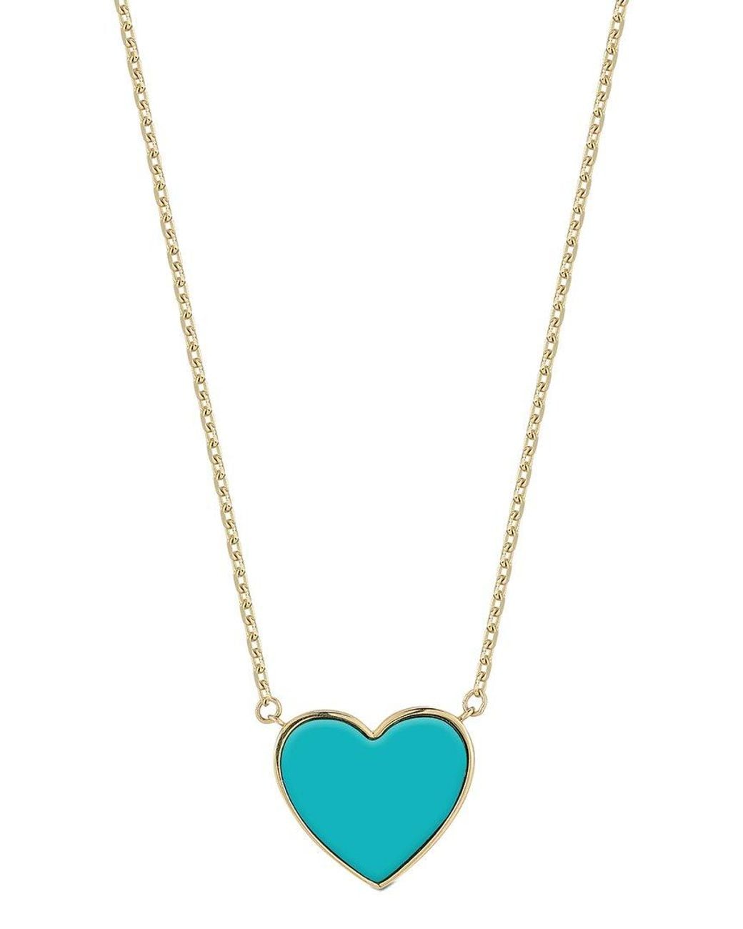 Ember Fine Jewelry Blue 14K Heart Necklace