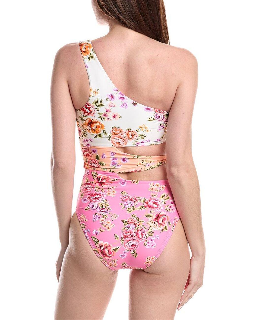 PQ Swim Pink One-Shoulder Cutout One-Piece