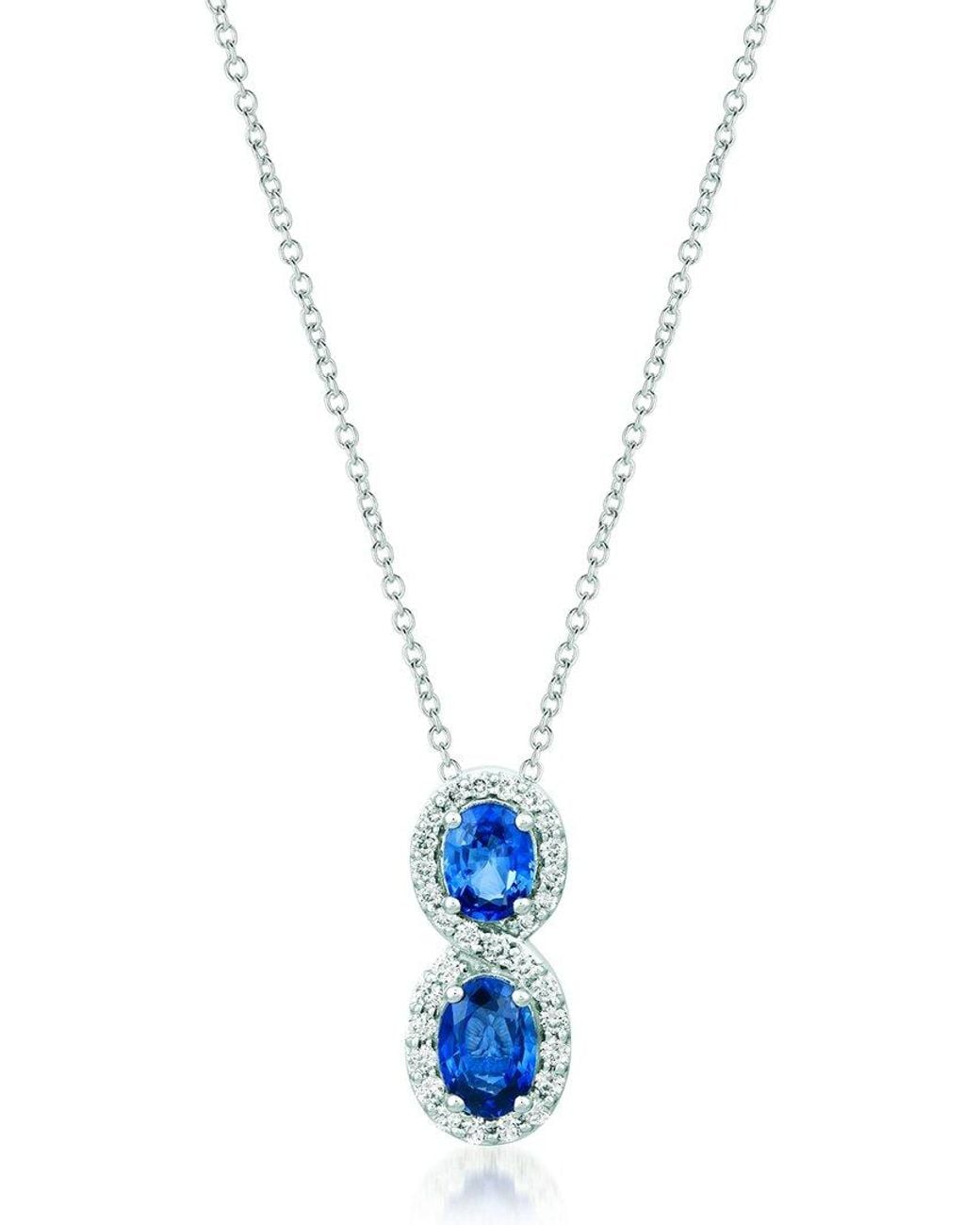 Le Vian Le Vian Blueberry Sapphire 14K 1.09 Ct. Tw. Diamond & Sapphire Pendant Necklace