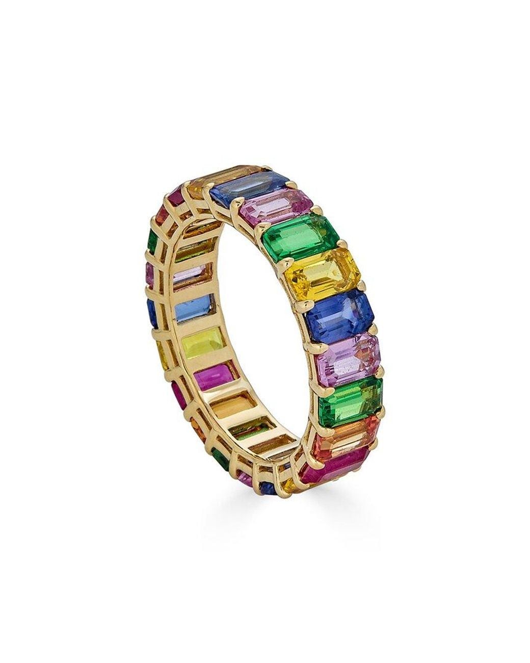 Diana M Metallic Fine Jewelry 18K 7.50 Ct. Tw. Gemstone Eternity Ring
