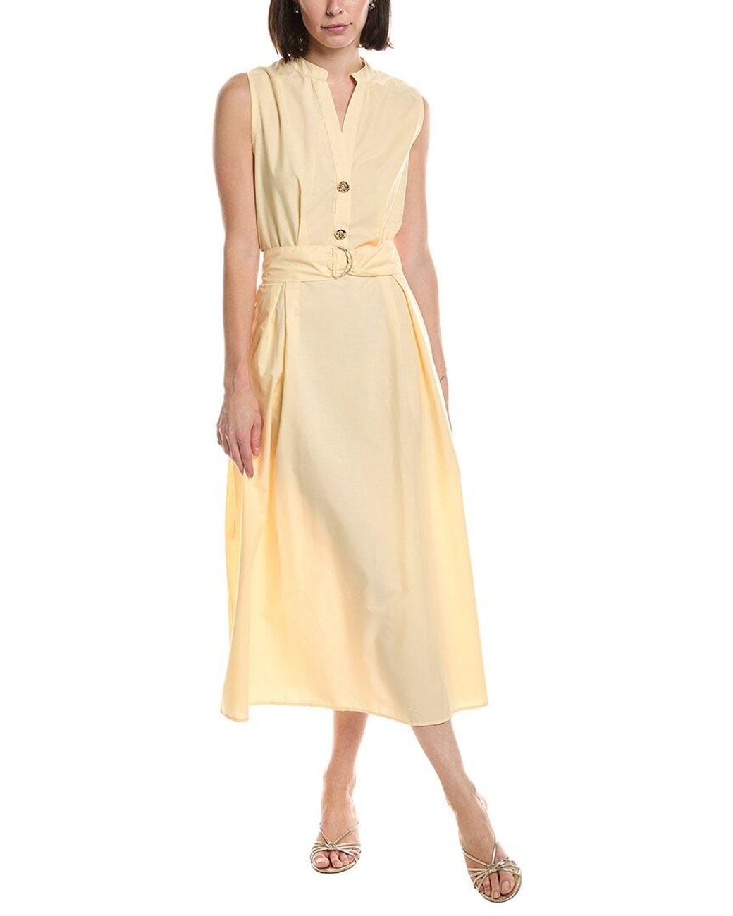 HL Affair Natural Sleeveless Midi Dress