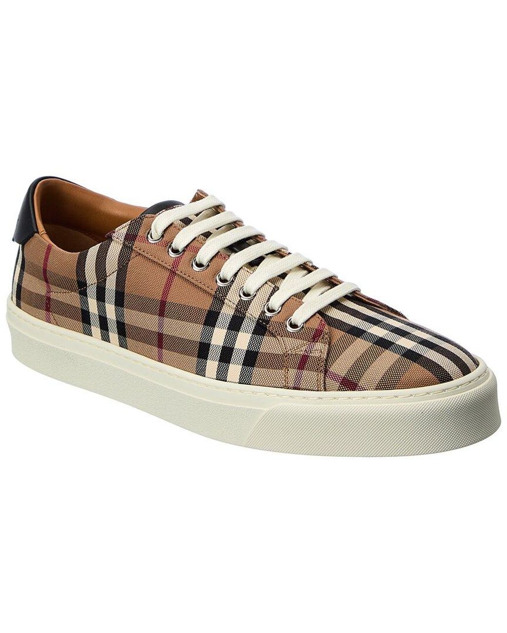 Burberry Vintage Check Canvas Sneaker in Brown for Men | Lyst