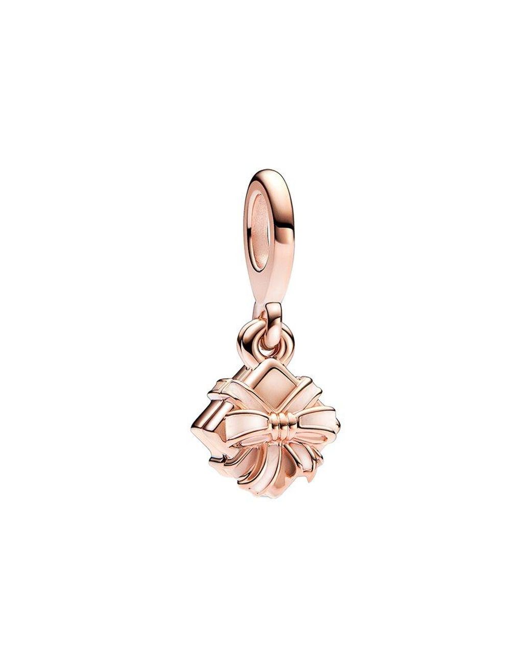Pandora White Moments 14K Rose Plated Charm