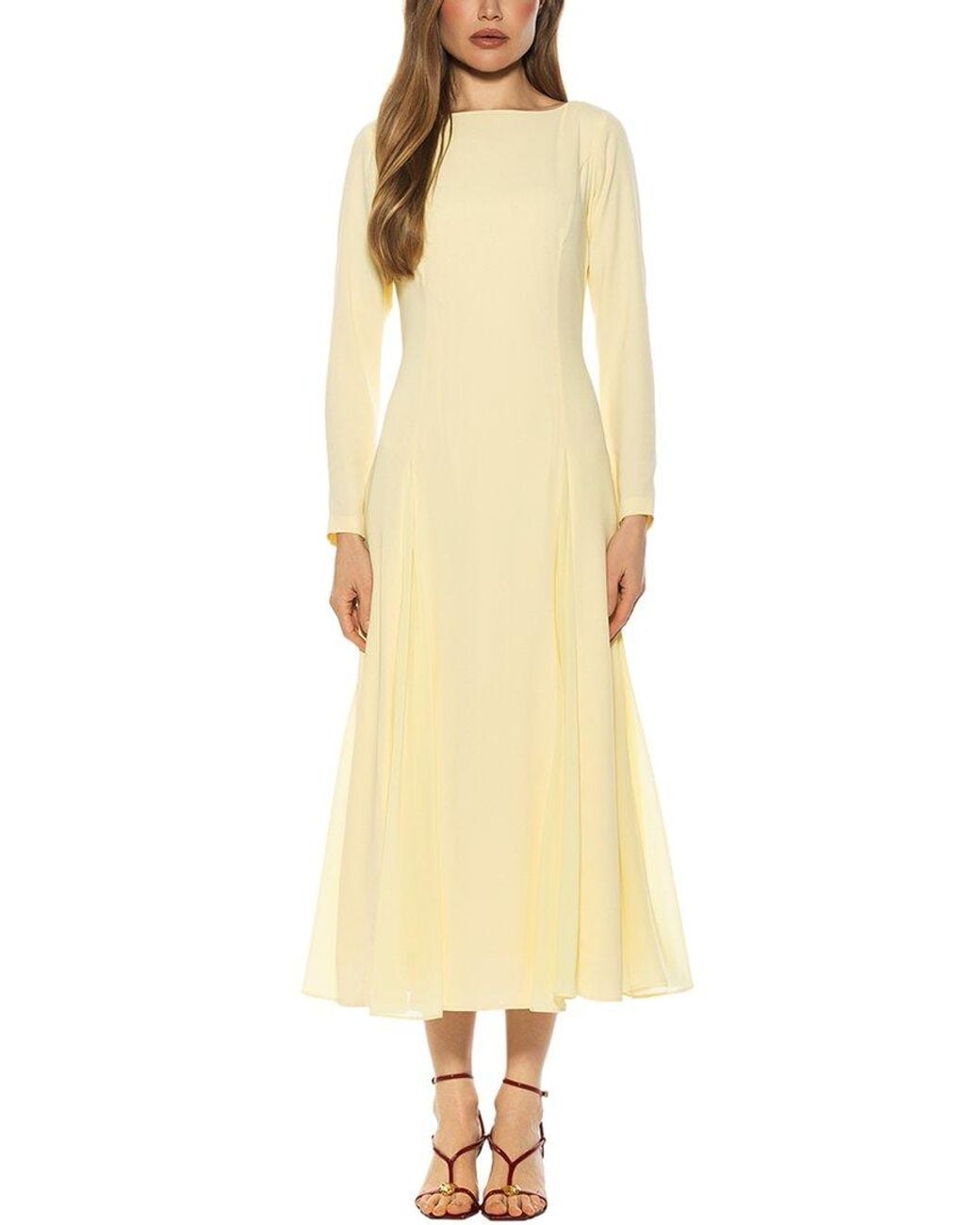 Alexia Admor Yellow Elodie Fit & Flare Dress