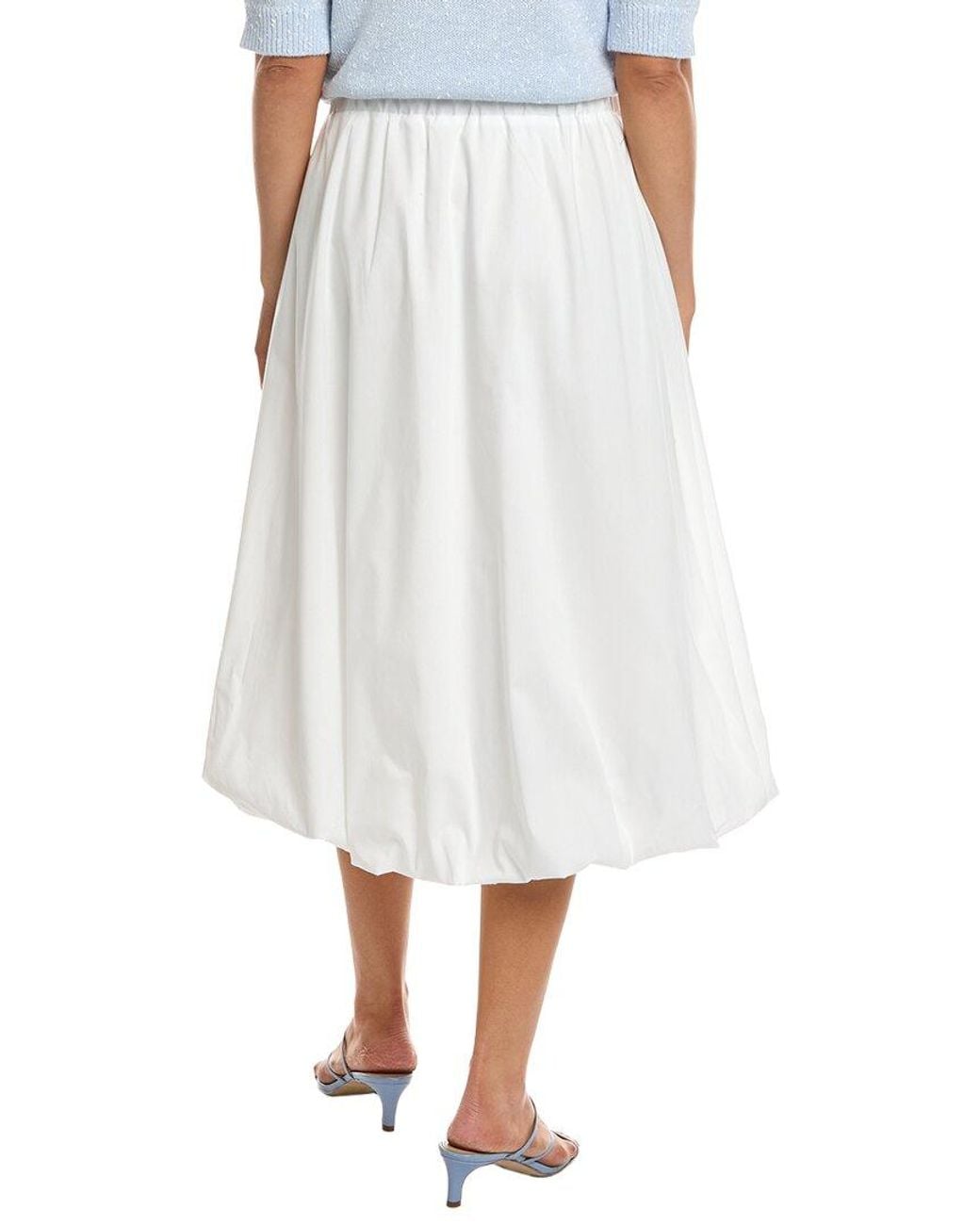 Nanette Lepore White Solid Skirt