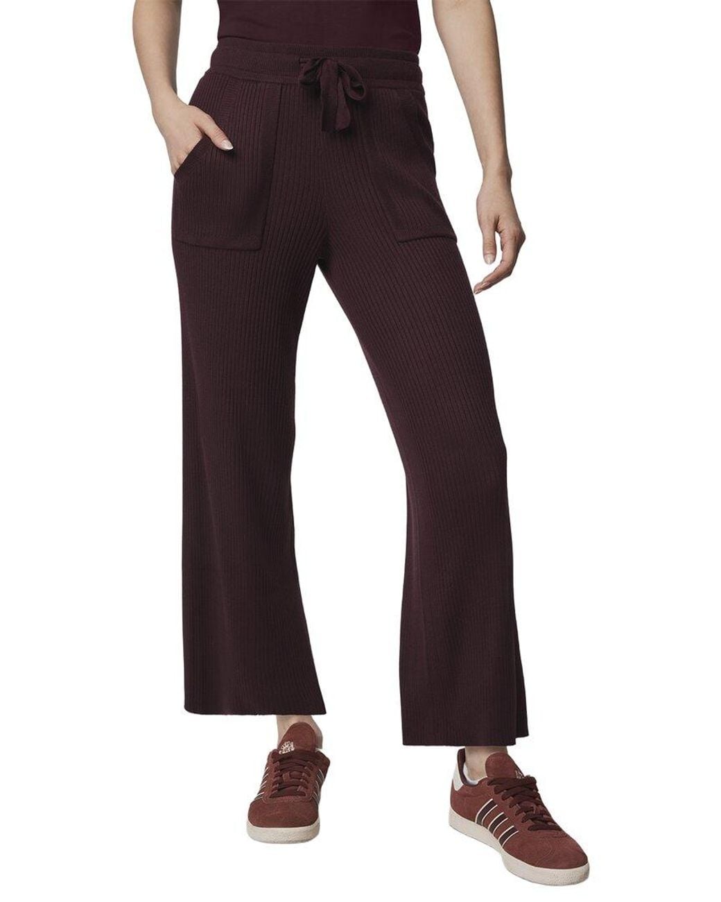 Splendid Blue Georgie Rib Cashmere-Blend Pant