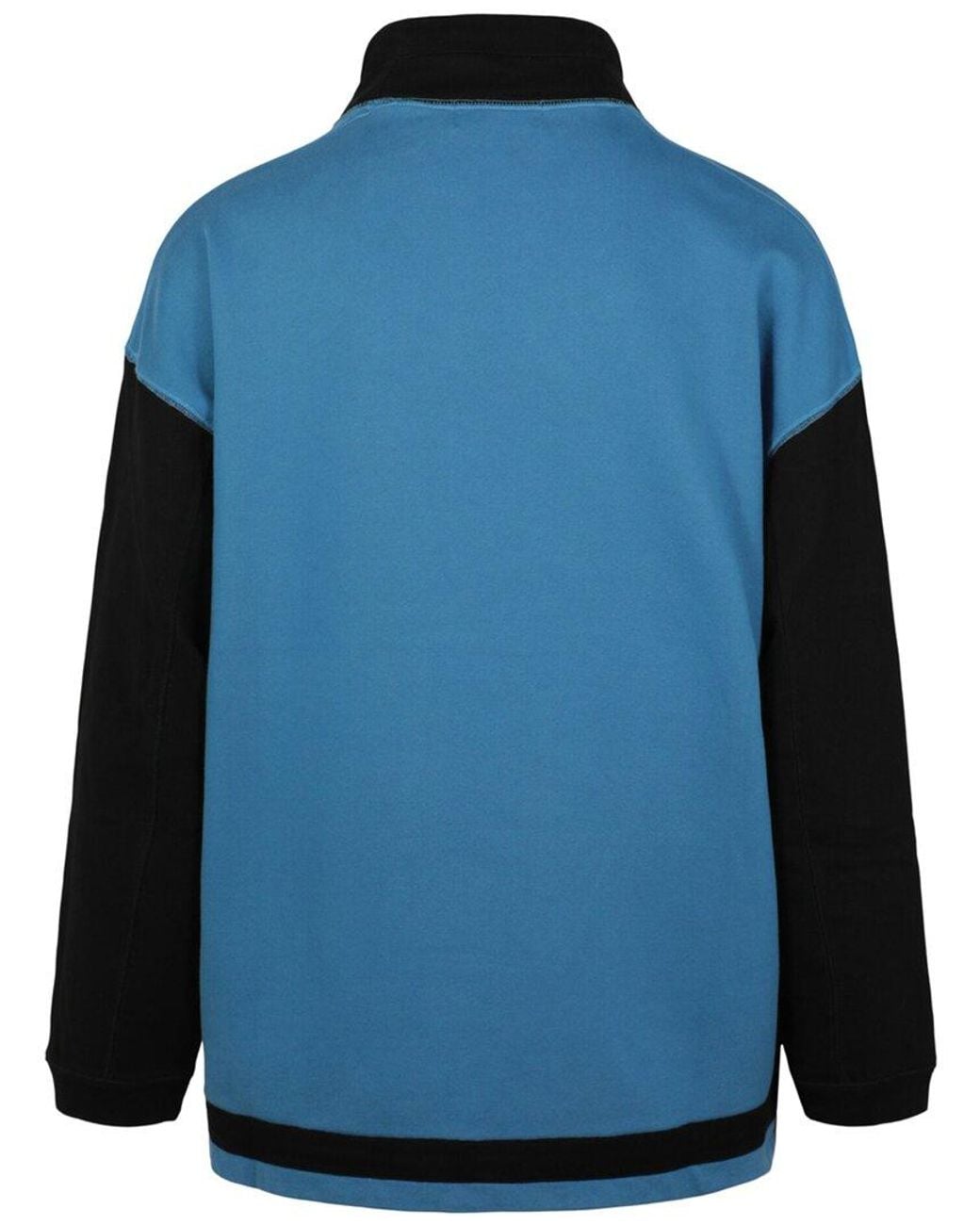 Ambush Blue Logo Patch Mock Neck Sweatershirt for men