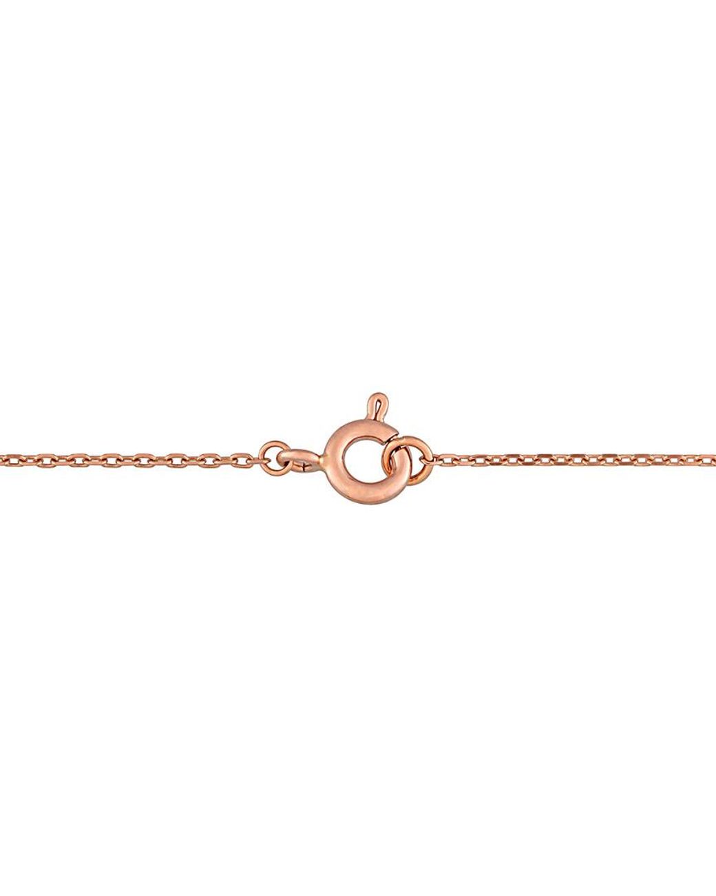 Diamond Select Cuts White 14K Rose 0.21 Ct. Tw. Diamond Necklace