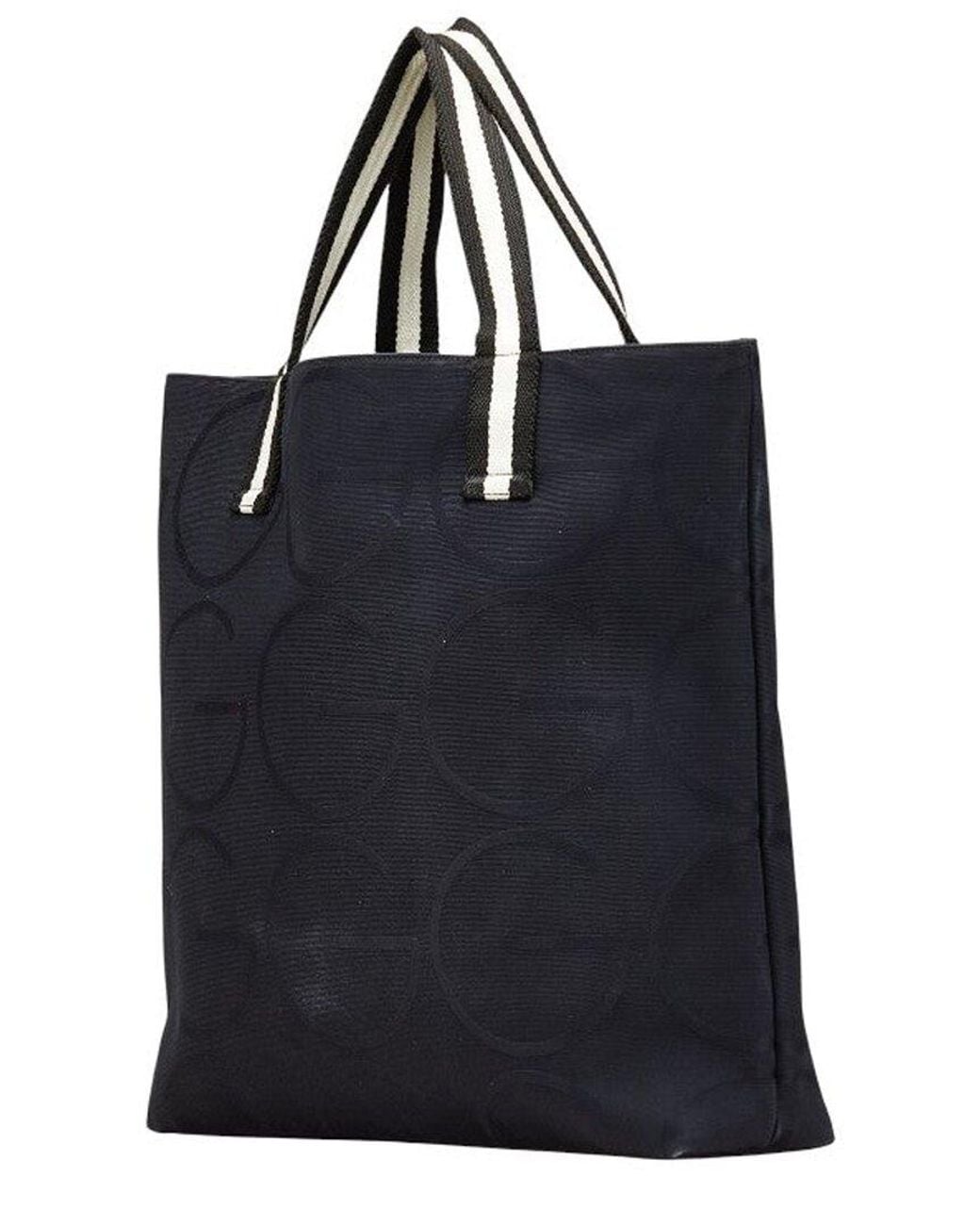 Gucci Black Canvas G Logo Tote (Authentic Pre-Loved)