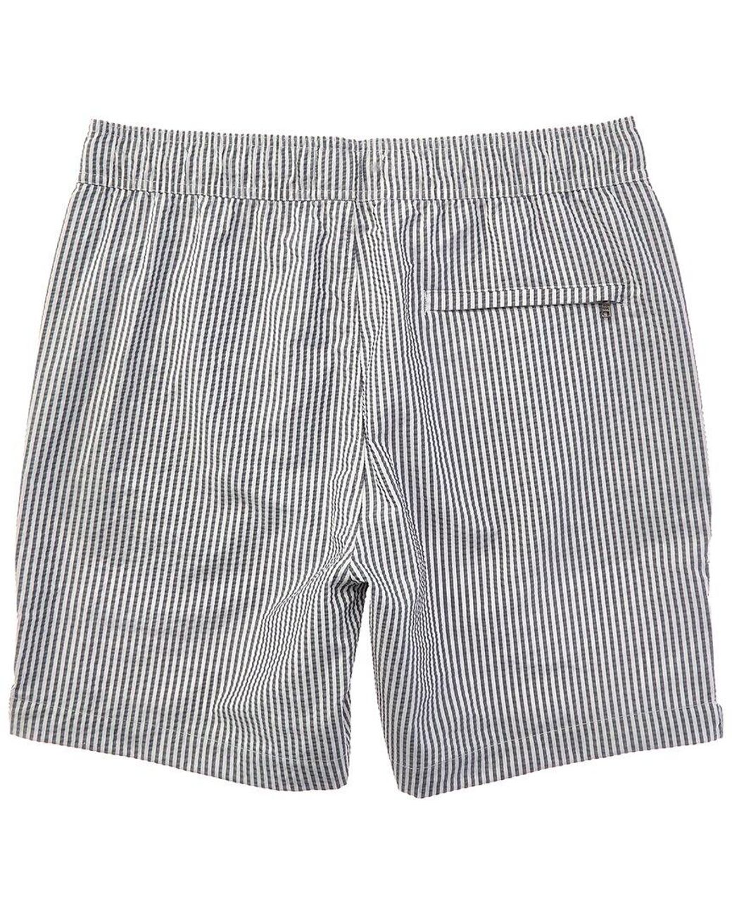 Onia Gray Classic Seersucker Swim Short for men