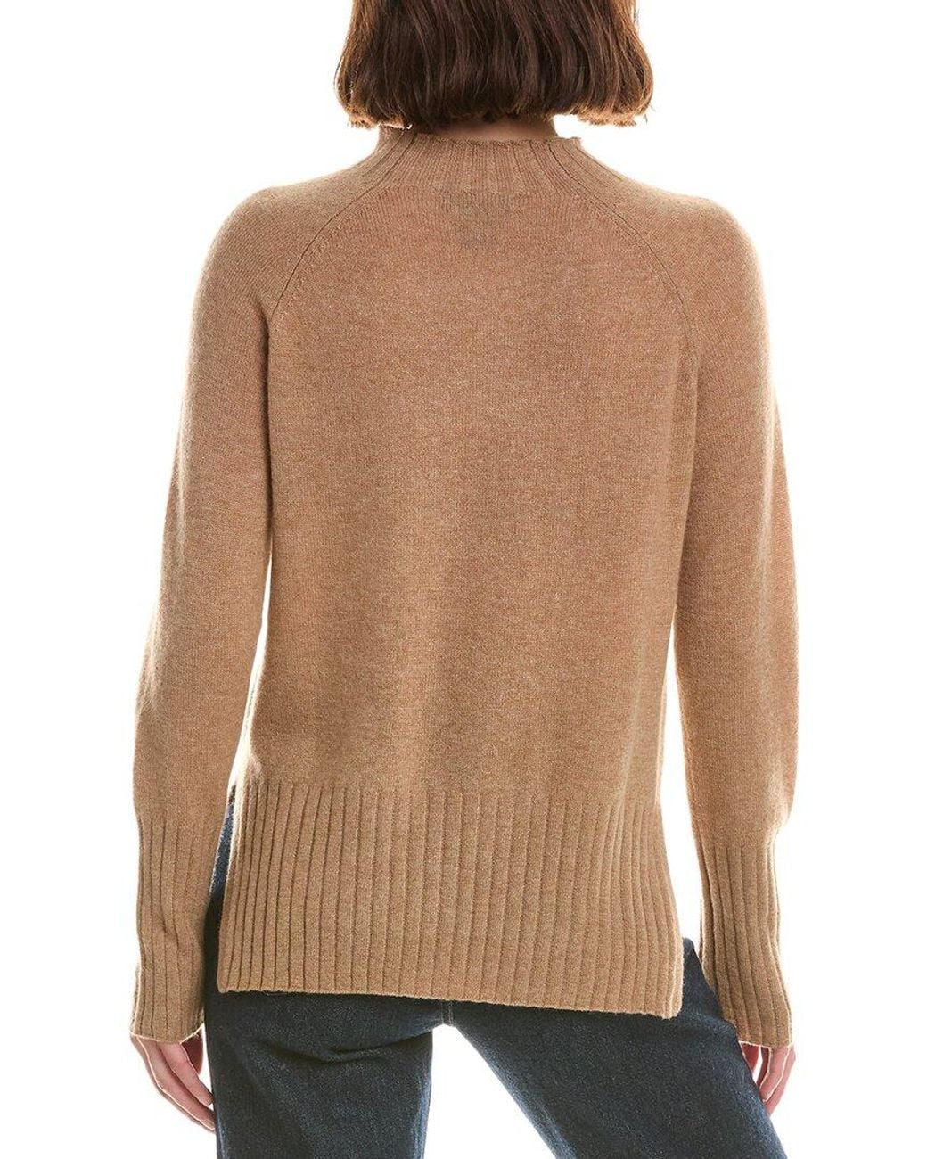 Forte Multicolor Basic Trim Low Funnel 100% Cashmere Pullover