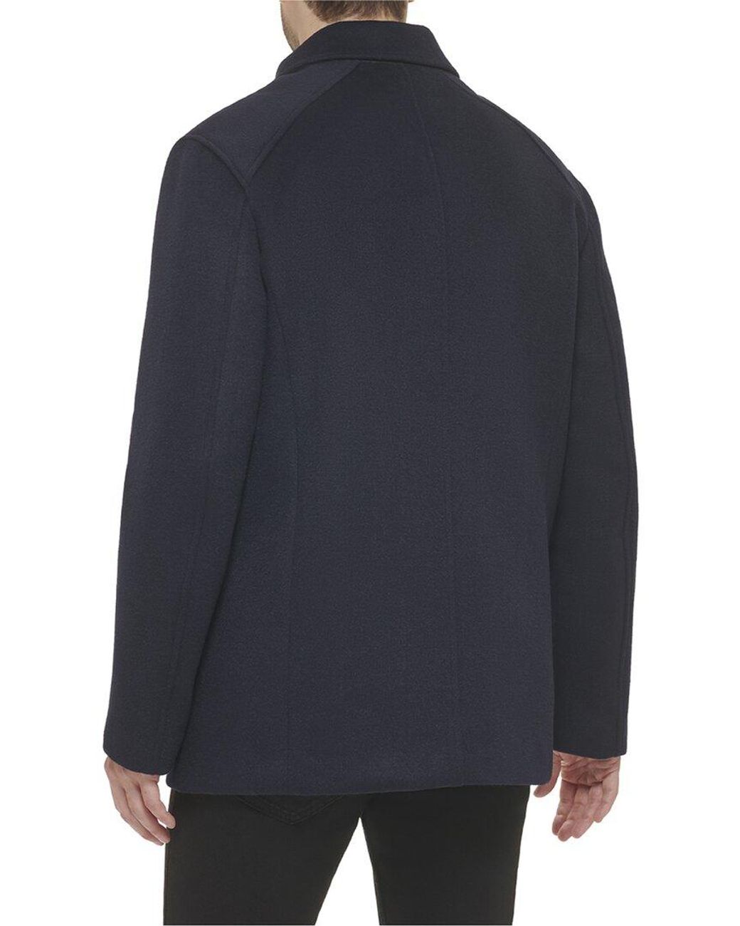 Cole Haan Blue Wool-Blend Coat for men