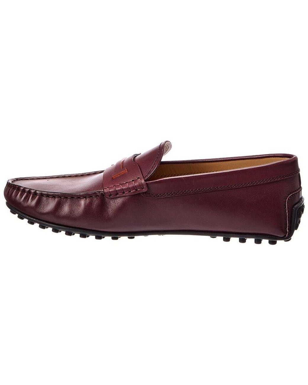 Tod's Red Leather Driver for men