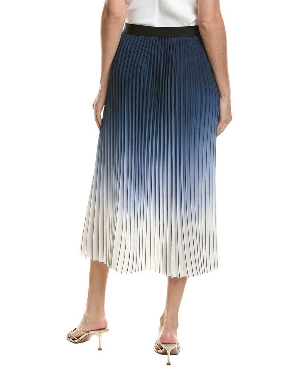 tyler boe Blue Cara Hombred Pleated Skirt