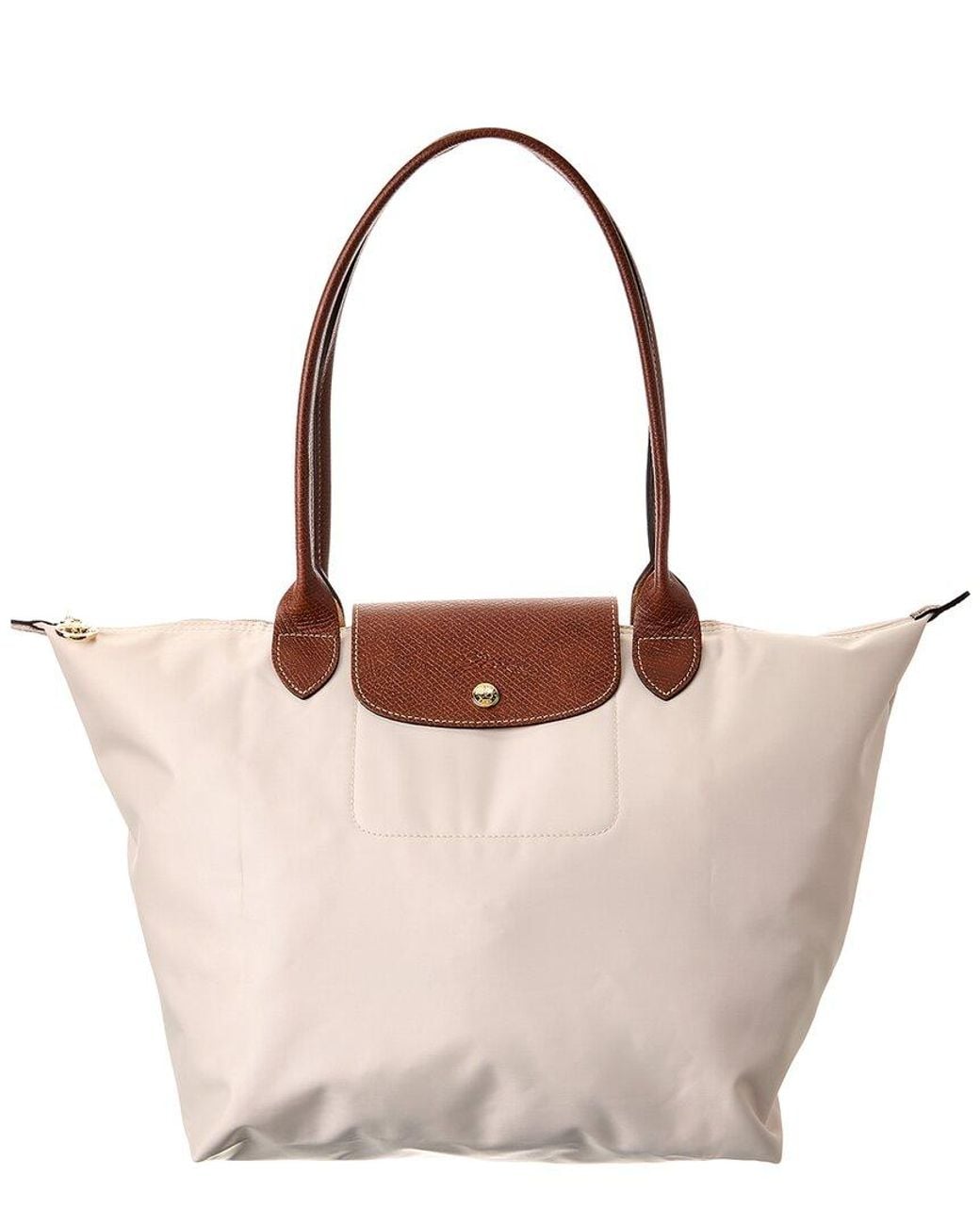 Longchamp Pink Le Pliage Original Large Canvas Long Handle Tote