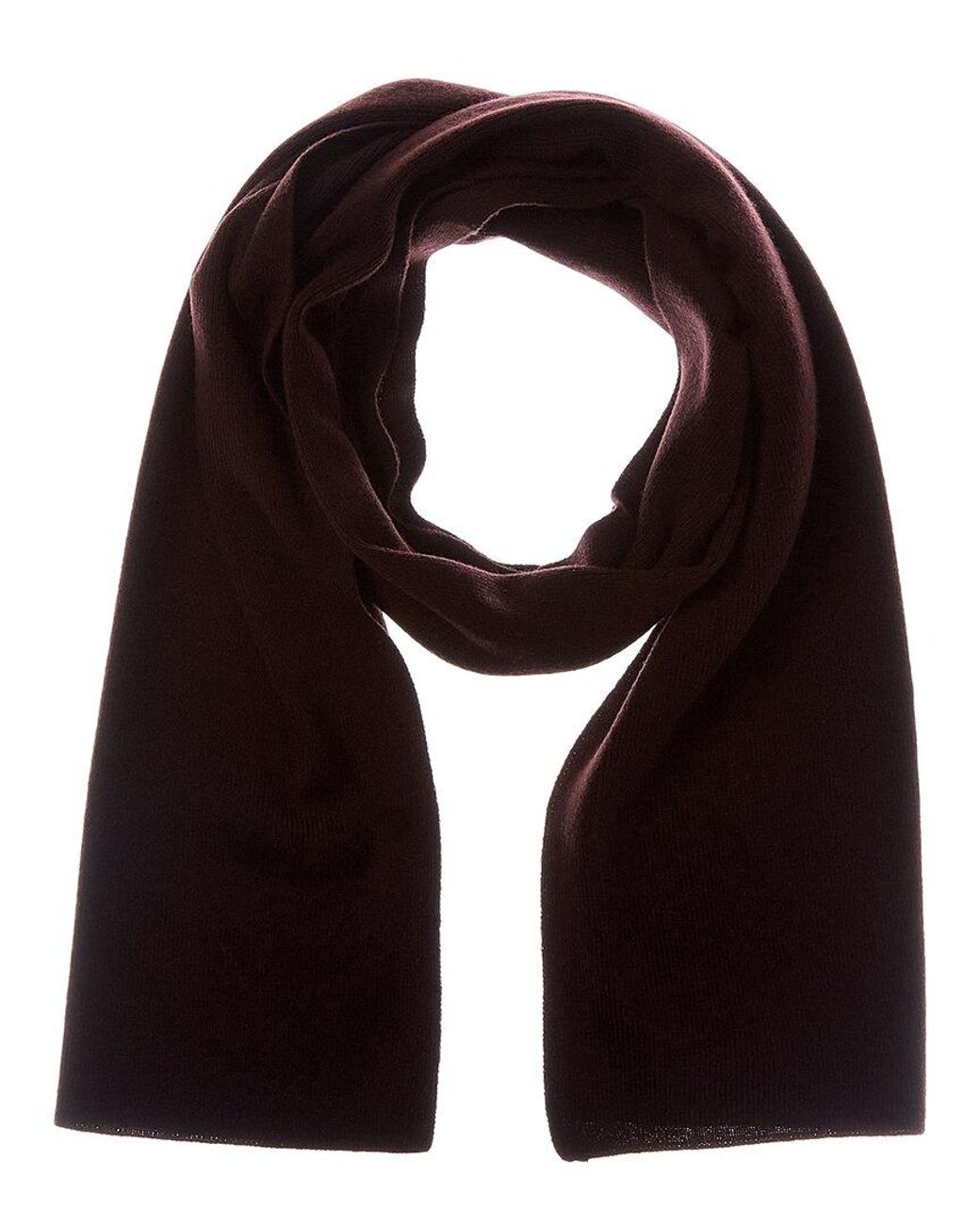 Sofiacashmere Black Sofiacashmere Full Needle Rib Wool & Cashmere-Blend Scarf