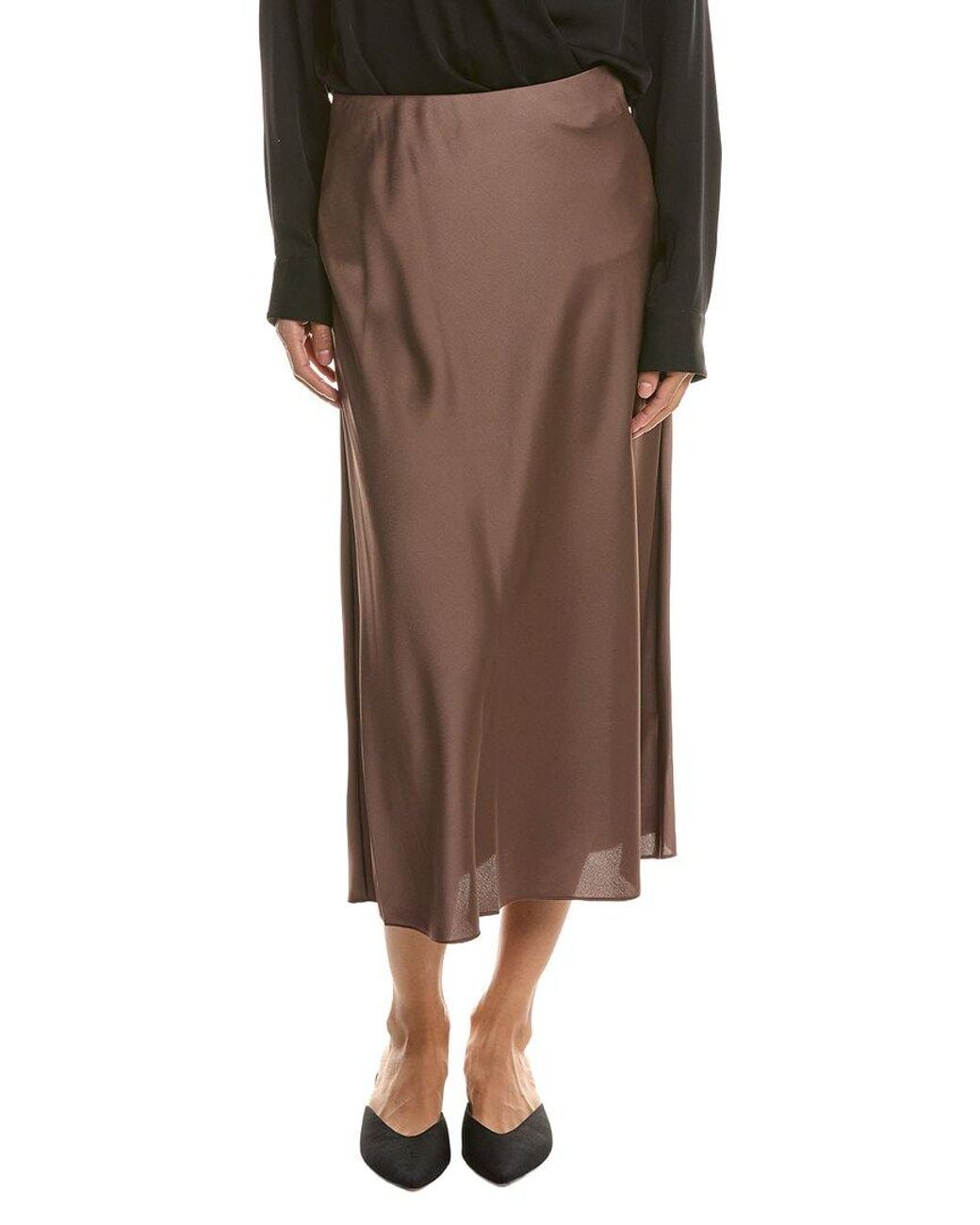 Vince Brown Slip Skirt