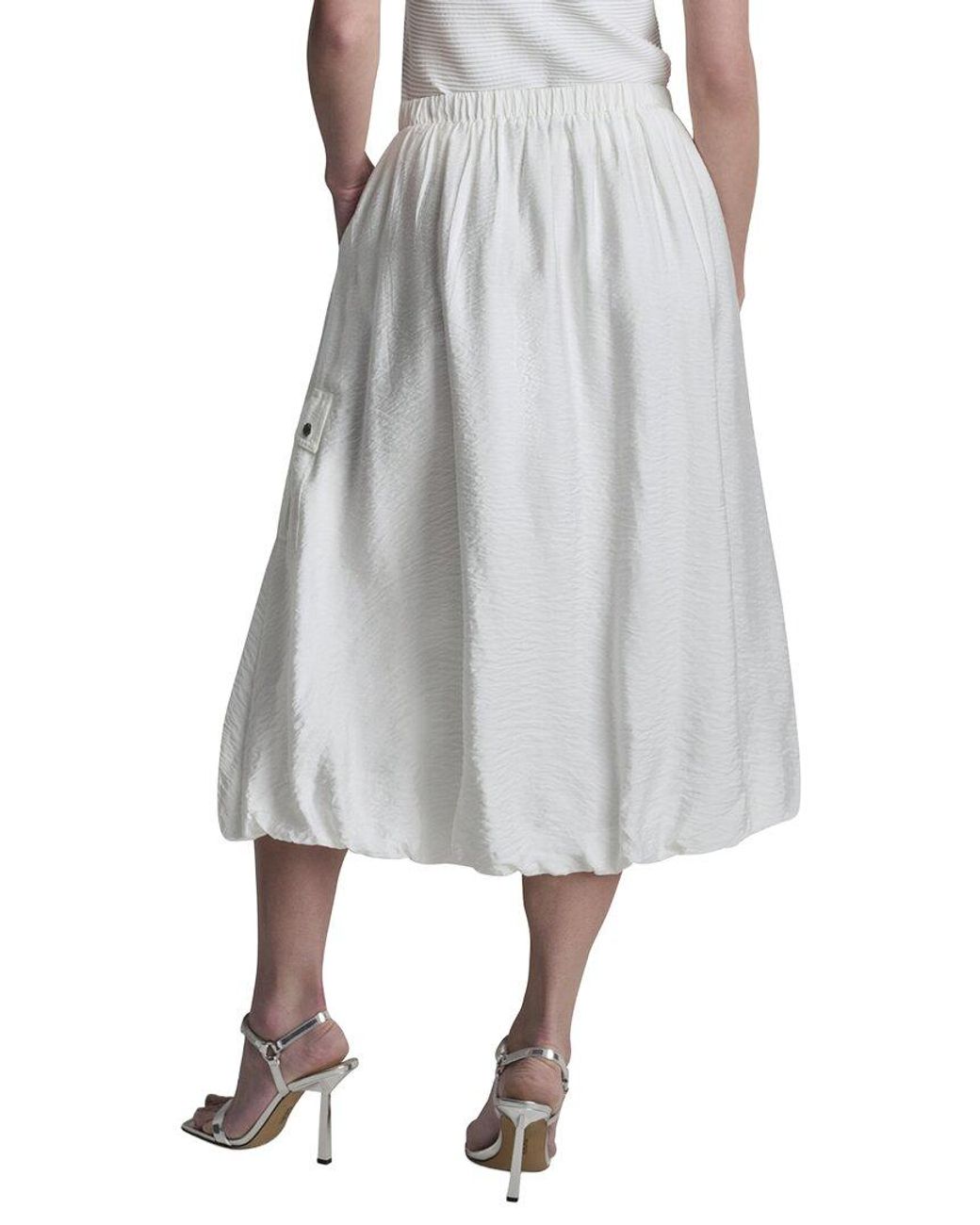 DKNY Gray Pull-On Bubble Hem Cargo Pocket Skirt