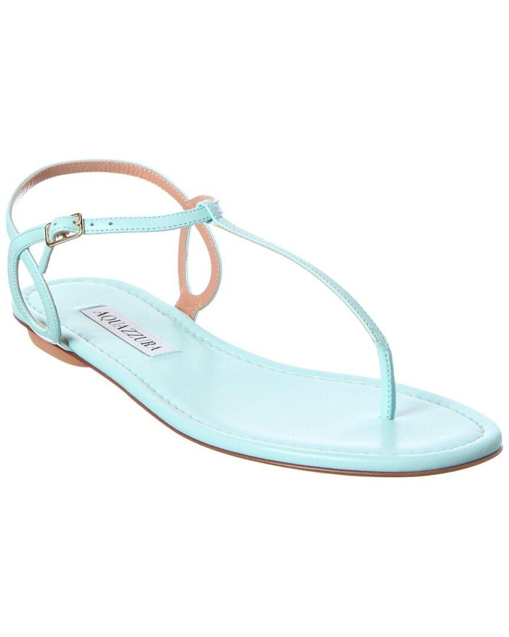 Aquazzura Blue Almost Bare Leather Sandal