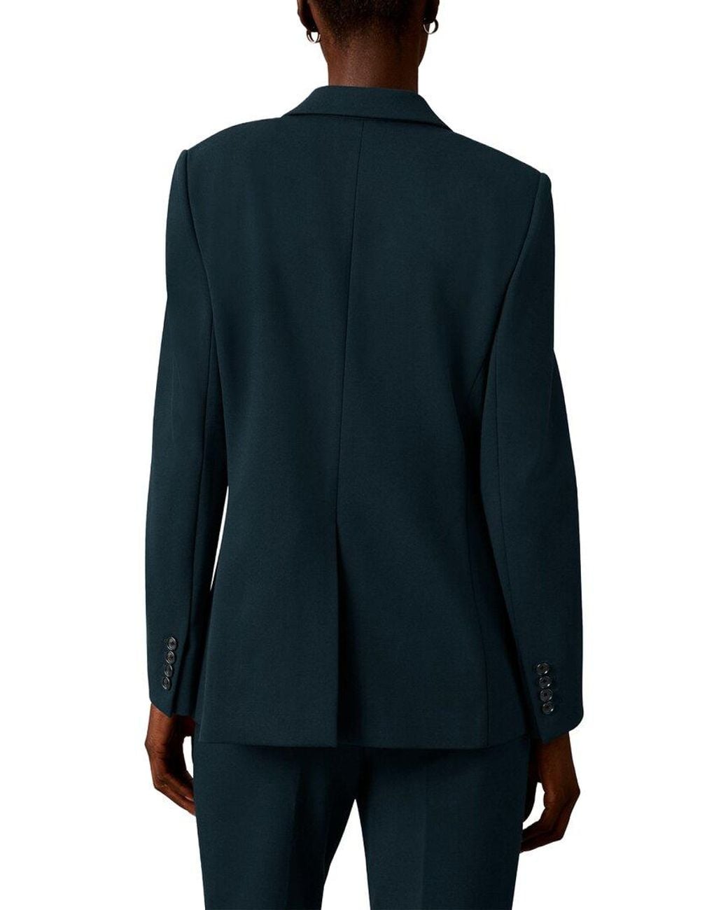 Calvin Klein Blue One-Button Notch Collar Jacket