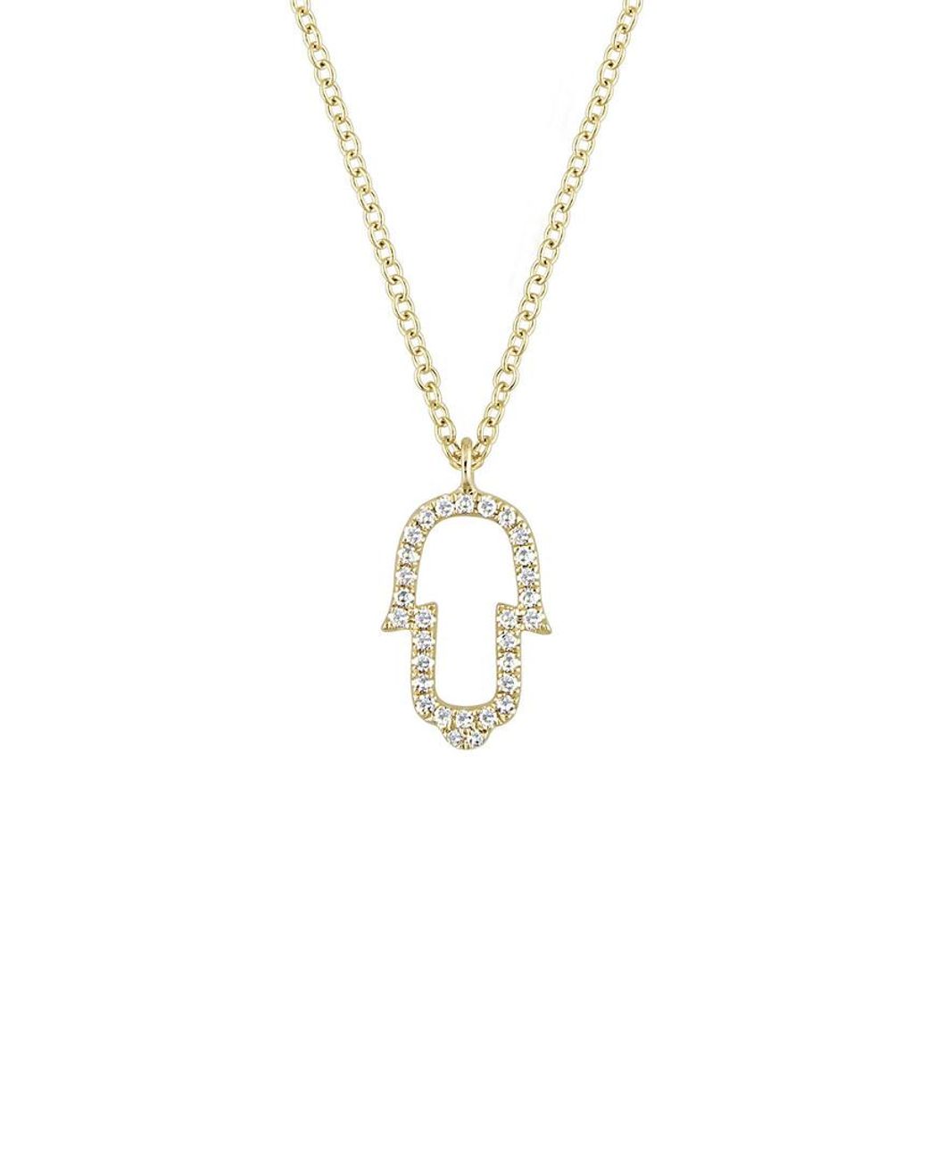 Diamond Select Cuts Metallic 14K 0.09 Ct. Tw. Diamond Necklace