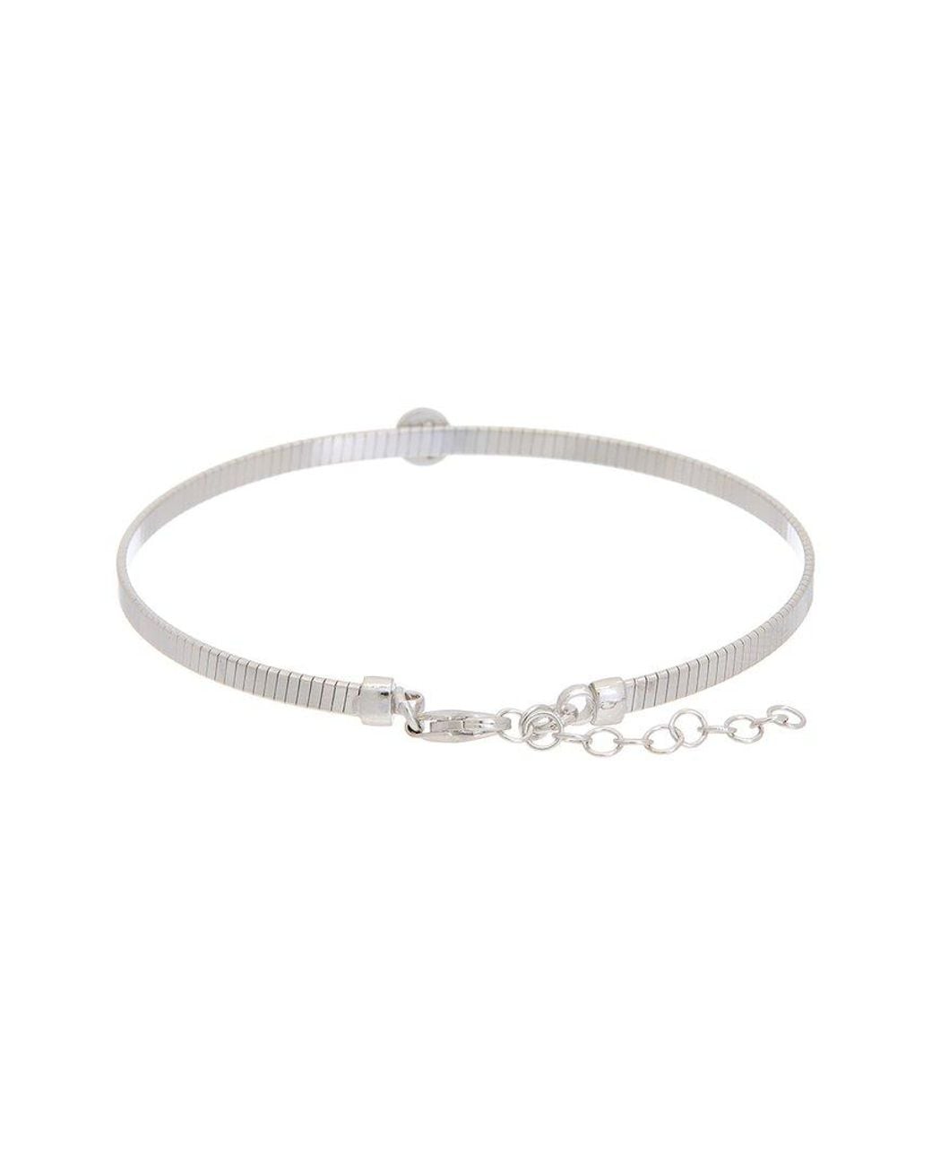 Meshmerise White 18K Over 0.06 Ct. Tw. Diamond Bangle