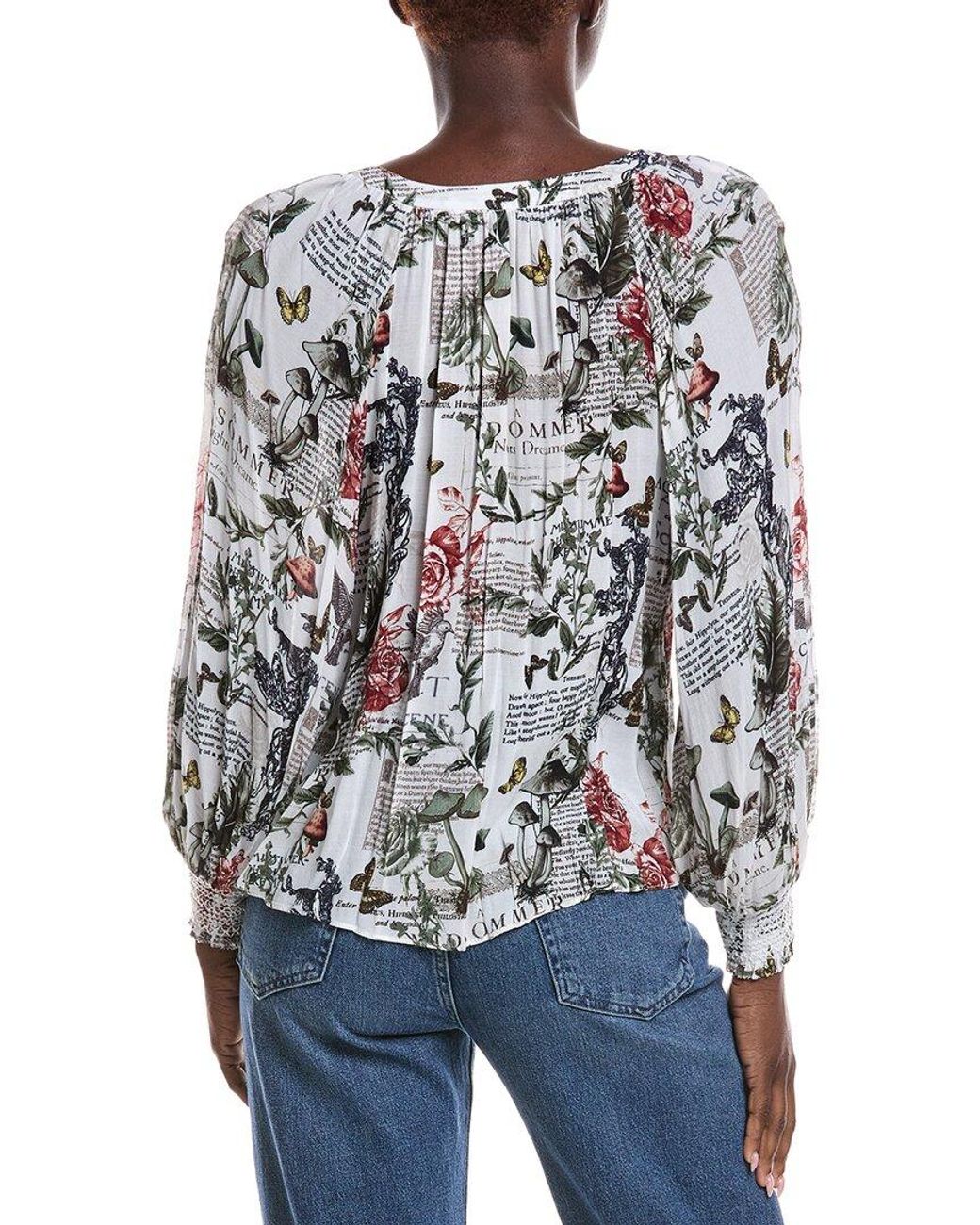Alice + Olivia White Thalia Blouse