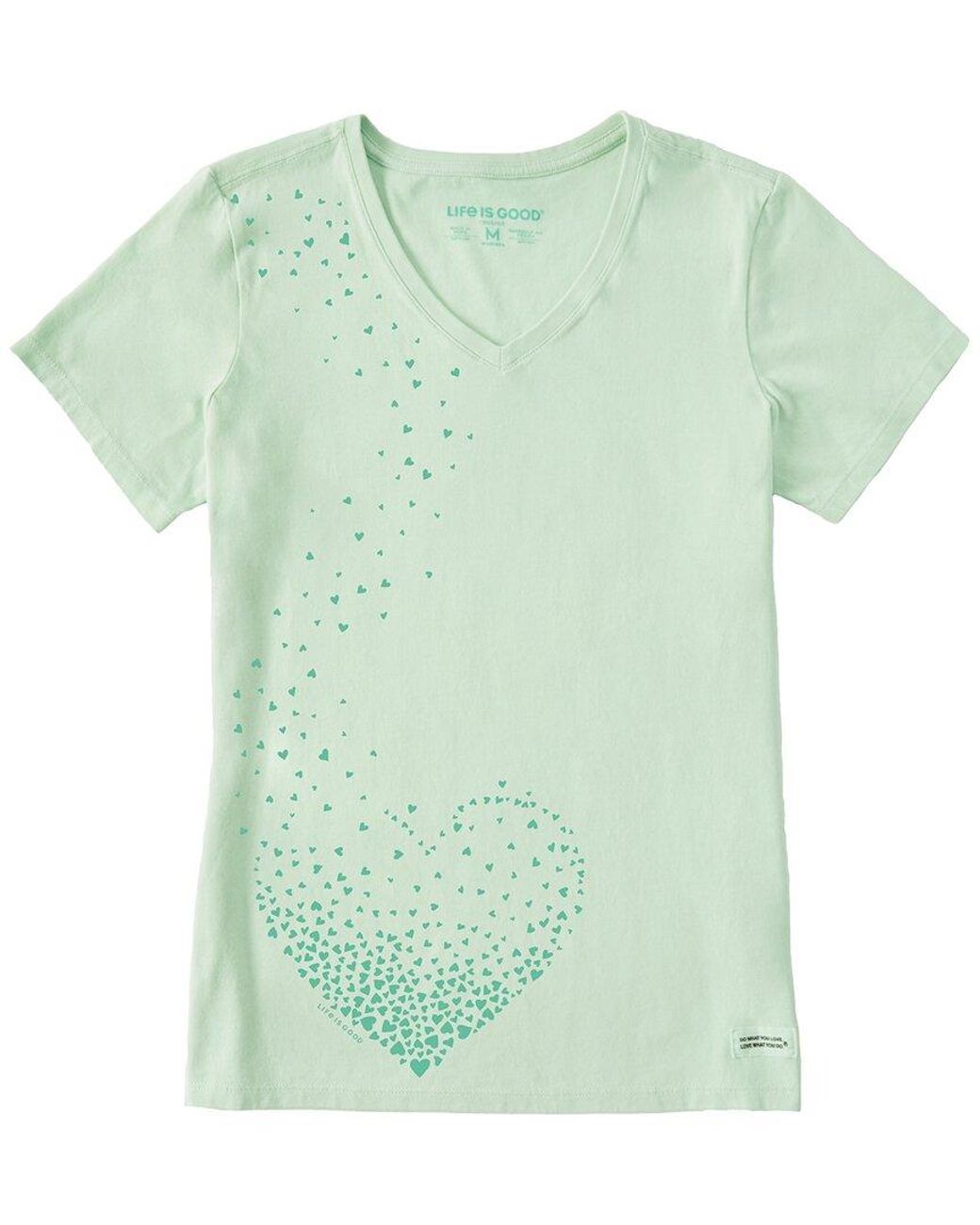 Life Is Good. Green Crusher V-Neck T-Shirt