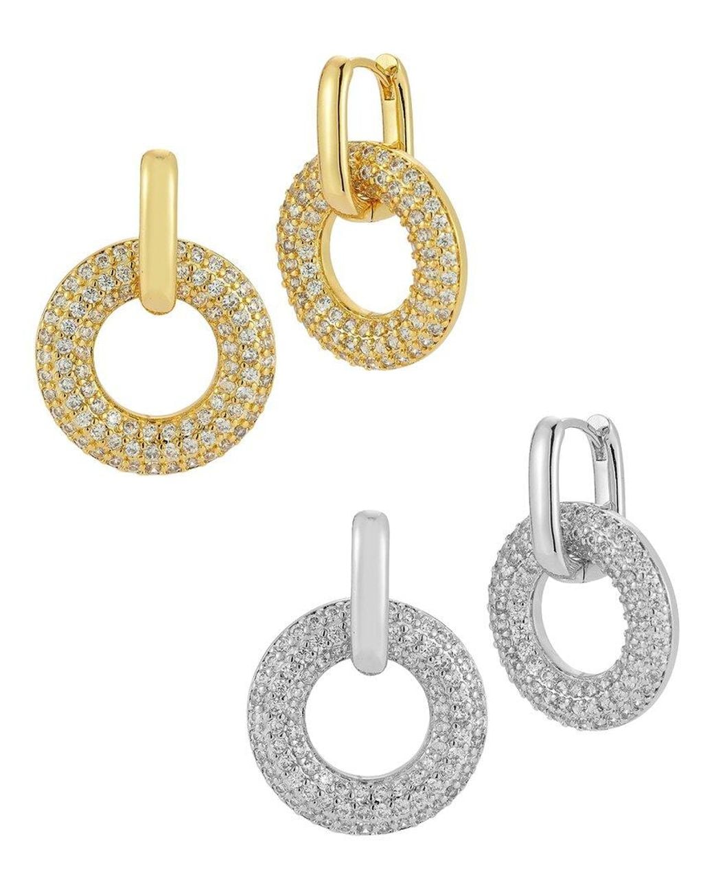 Glaze Jewelry Metallic Plated Cz Earrings