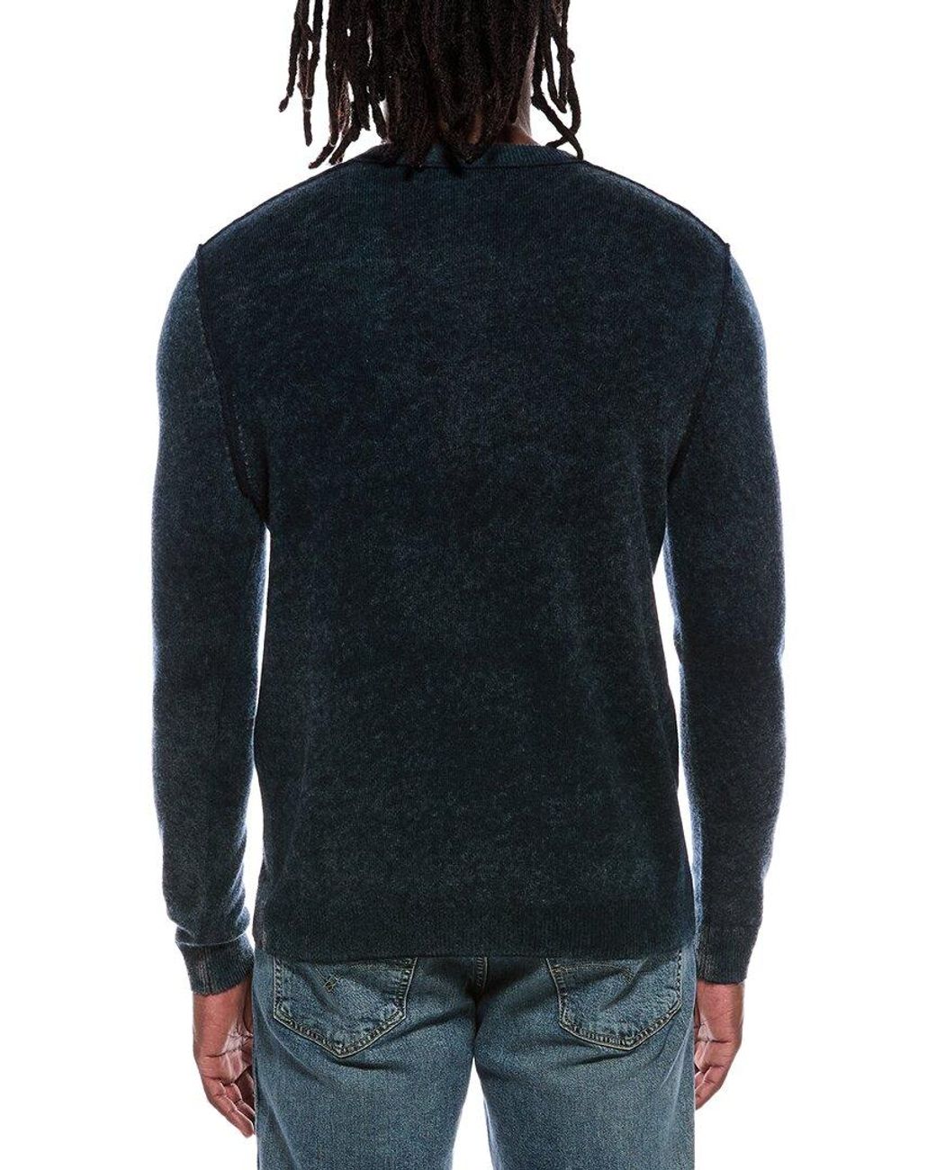 Autumn Cashmere Blue Inked V-Neck 100% Cashmere Sweater for men
