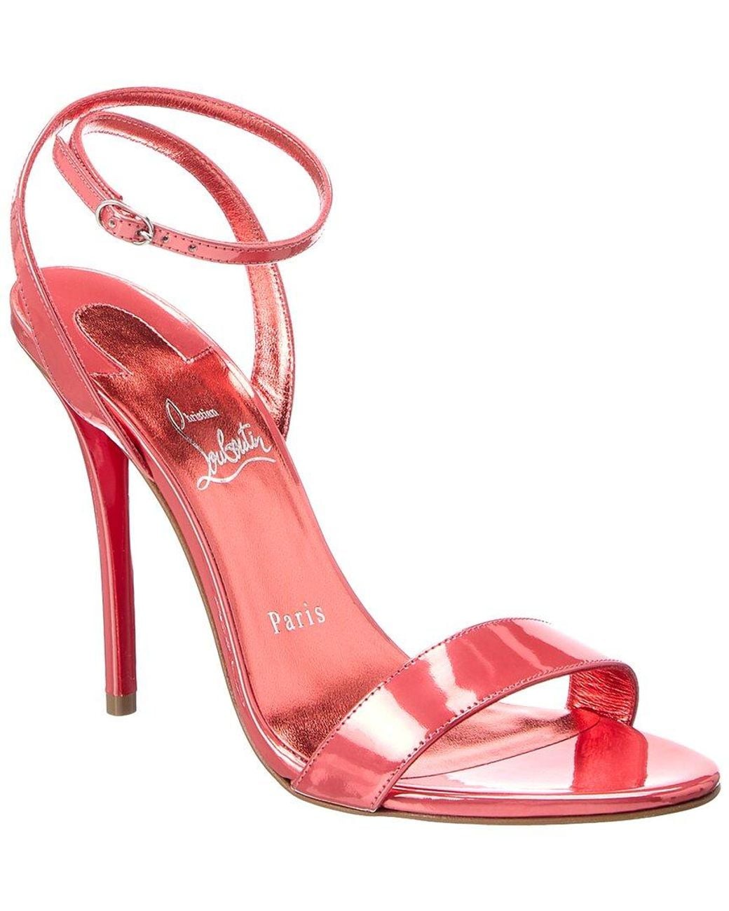 Christian Louboutin Pink Miss Z 100 Leather Sandal