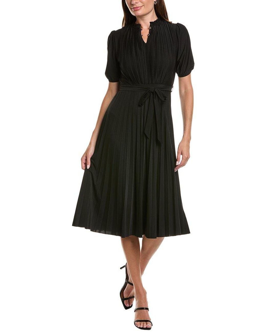 Sharagano Black A-Line Dress