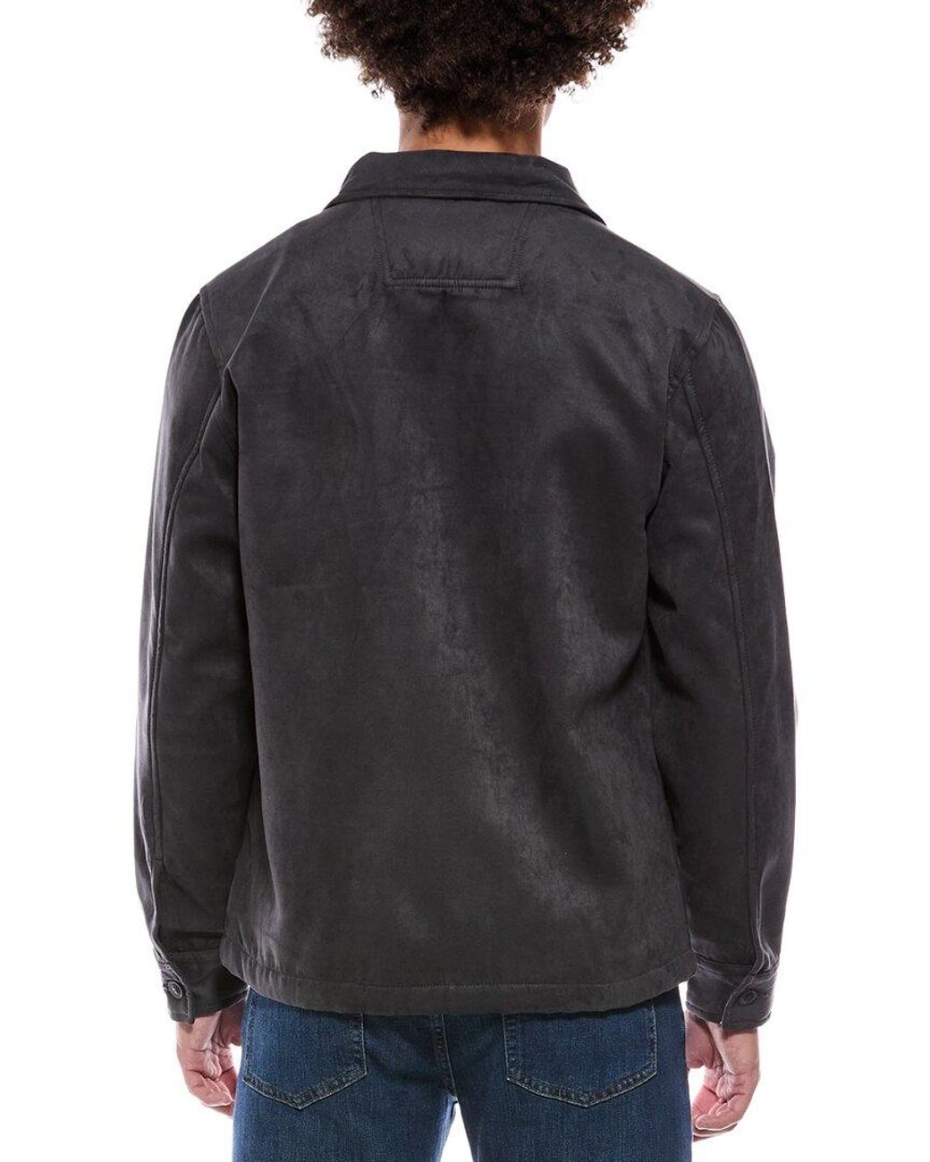 Vintage 1946 Black Bonded Printed Fleece Lined Jacket for men