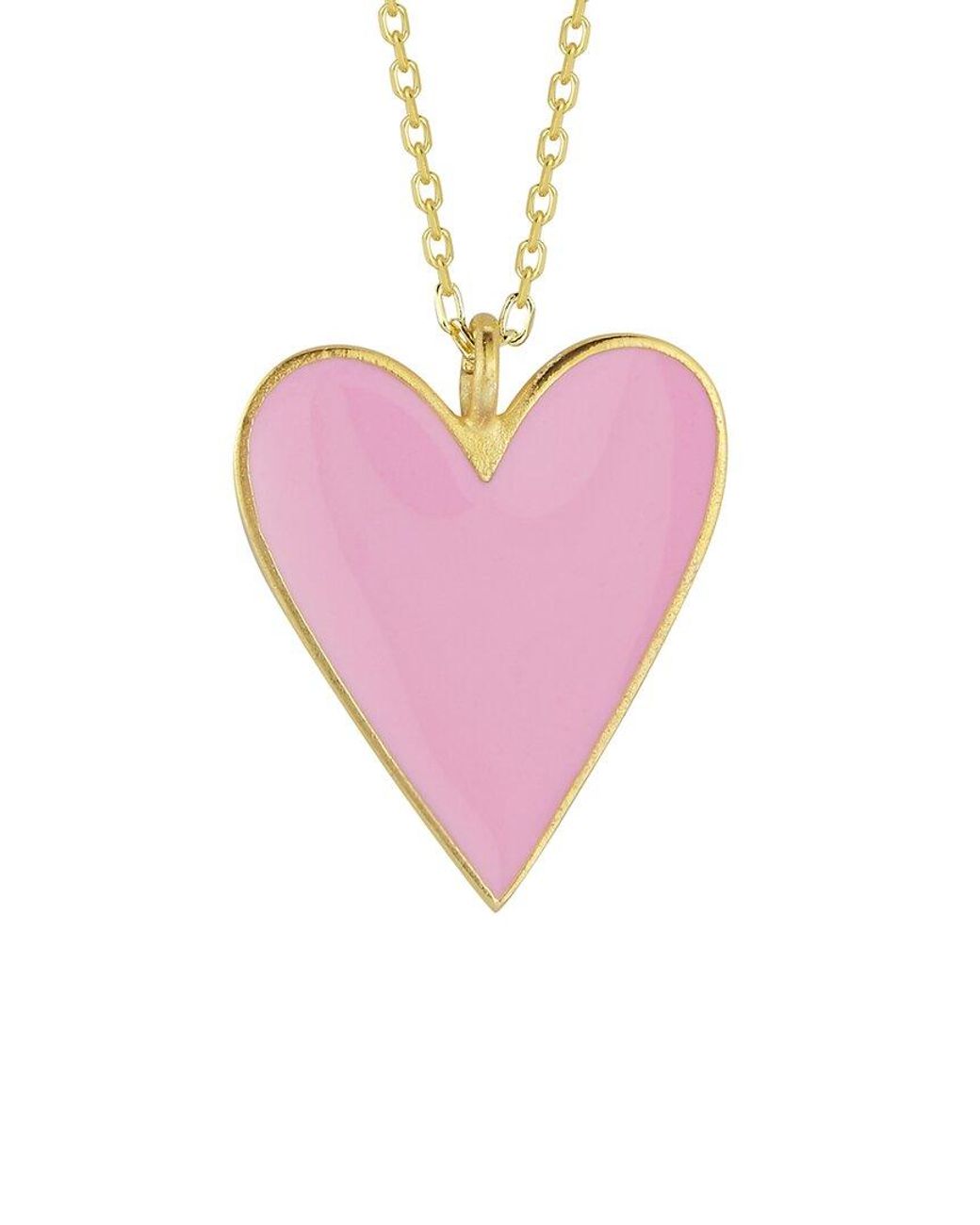 Sphera Milano 14k Over Silver Enamel Necklace in Pink Lyst UK