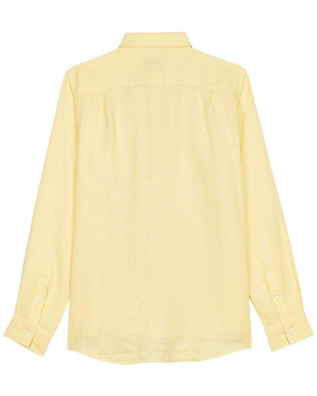 Vilebrequin Yellow Solid Linen Shirt for men