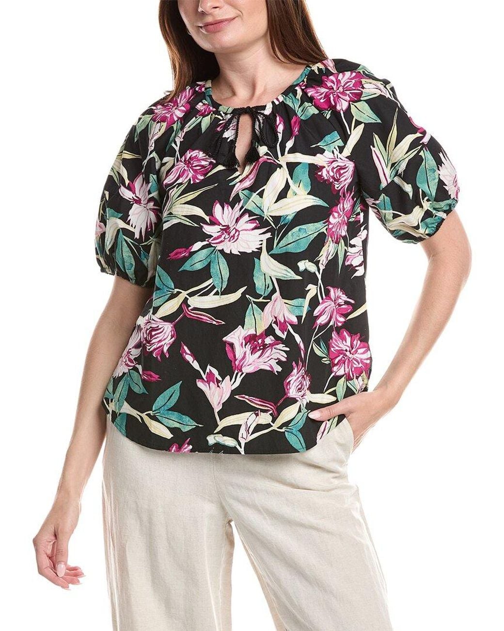 Tommy Bahama Black Twilight Bloom Top