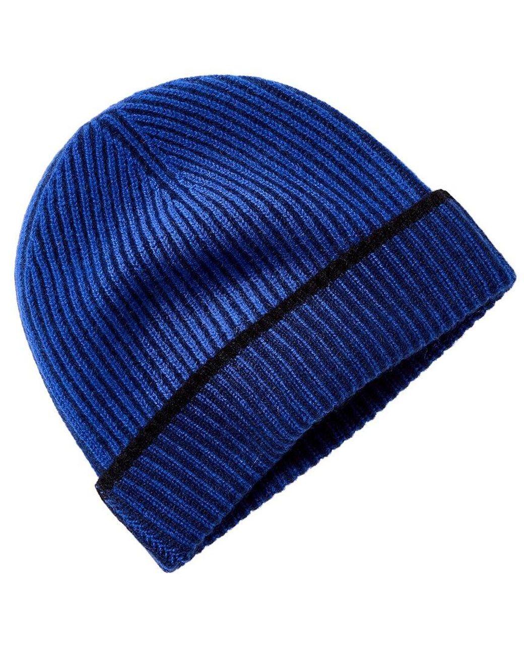 Forte Blue Cashmere Plaited Cashmere Hat