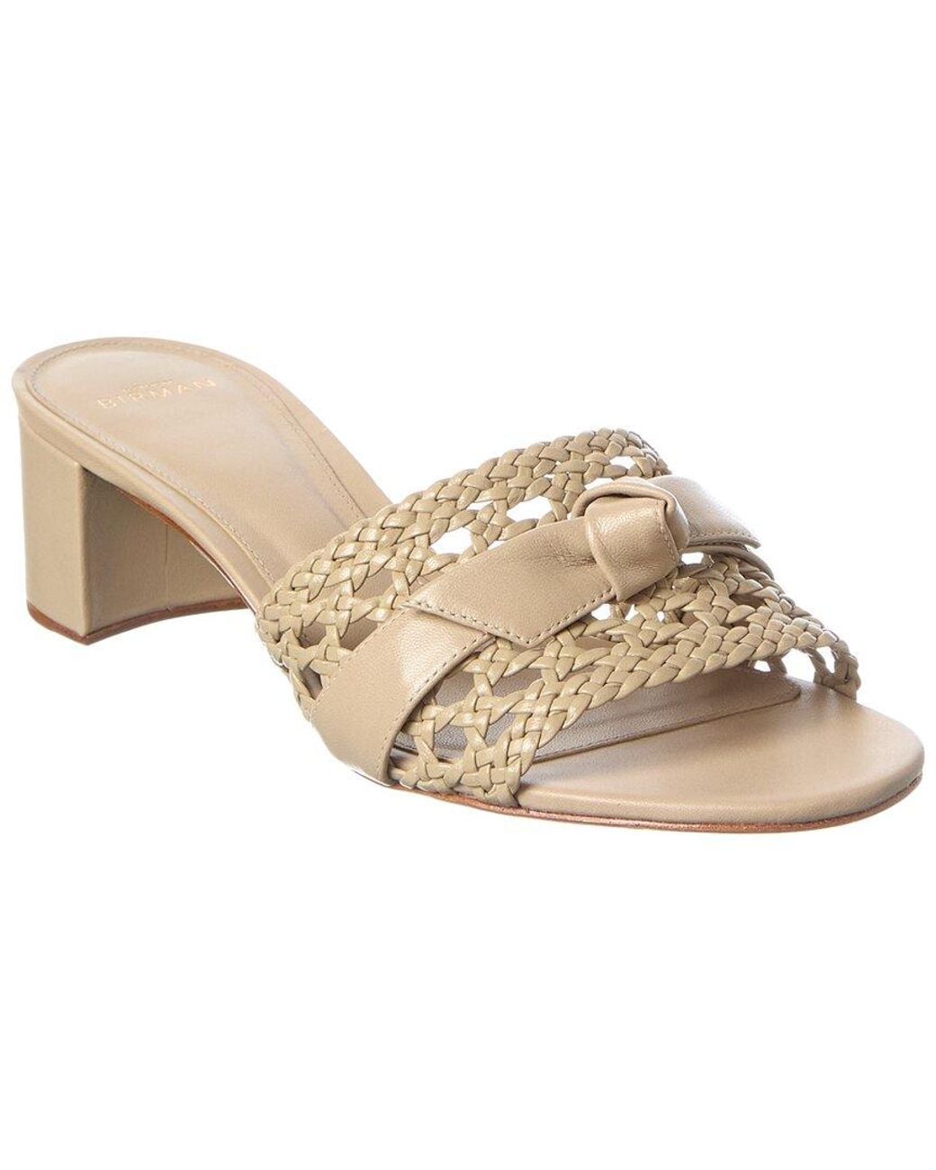 Alexandre Birman Natural Clarita Tresse Leather Sandal