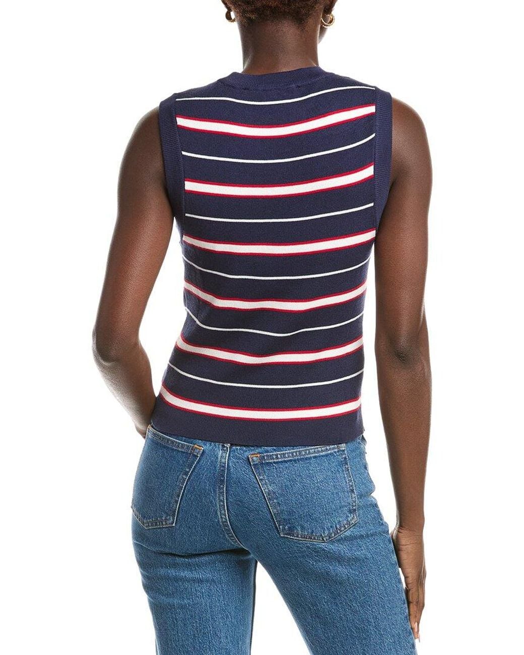 French Connection Blue Stripe Vest