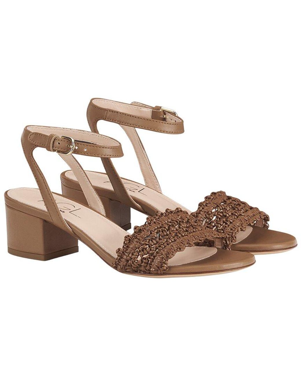 Agl Attilio Giusti Leombruni Brown Lala Sandal Straw Leather Sandal