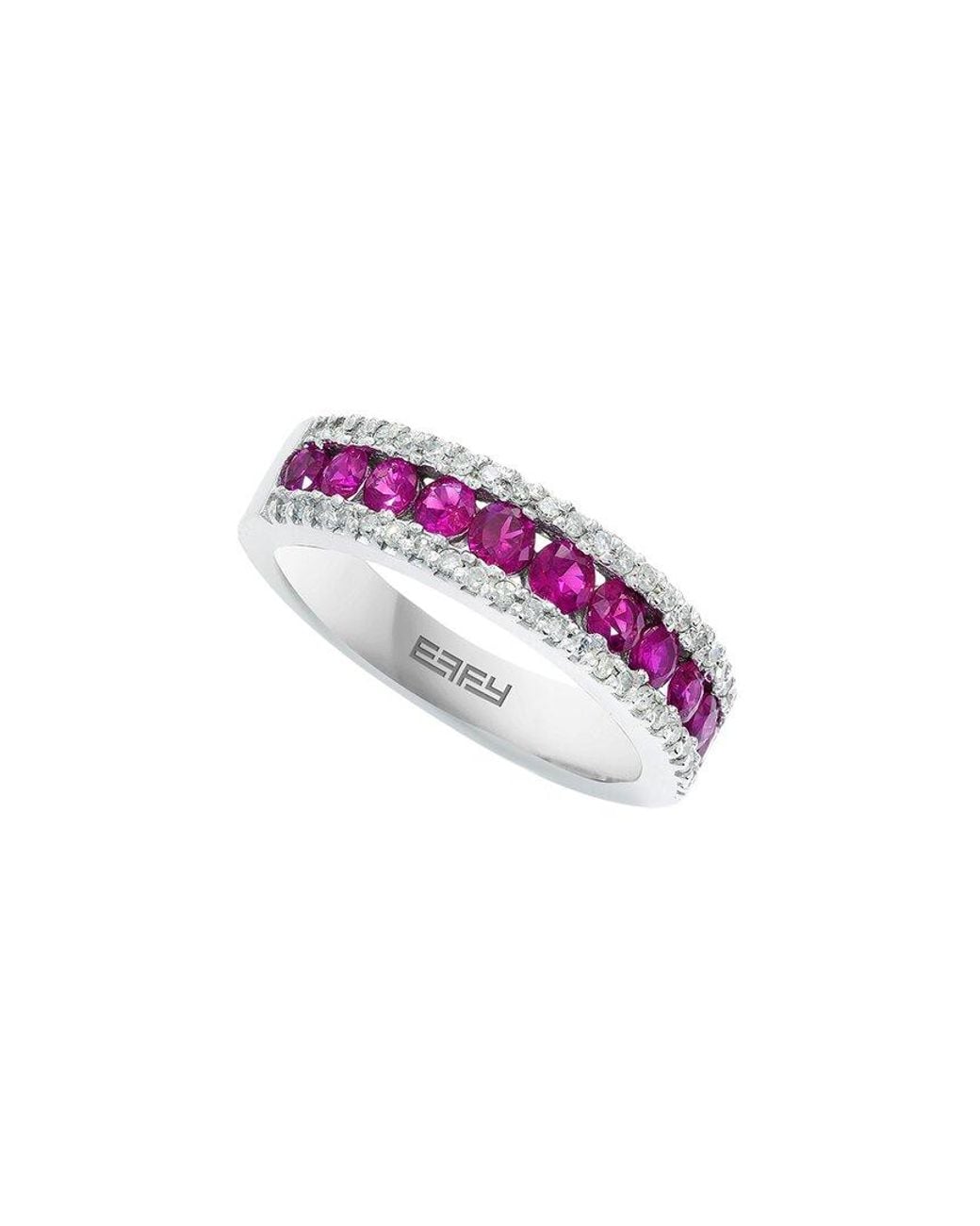 Effy Fine Jewelry Pink 14K 1.23 Ct. Tw. Diamond & Ruby Ring