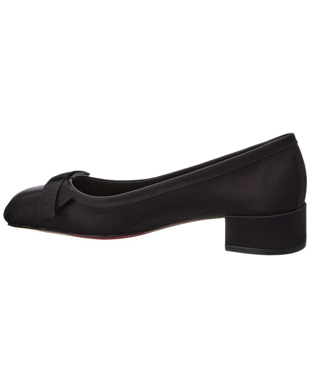 Christian Louboutin Black Mamaflirt 30 Satin Pump